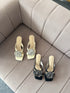 Rhinestone Rose Embedded Heels